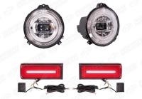 Mercedes-Benz G-Klasse W463 1990 - 2018 Оптика рестайлинг 2018 хром с красными фонарями