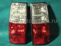 Toyota Land Cruiser 80 (90-97) фонари задние красно-хромированные прозрачные, комплект 2 шт.
