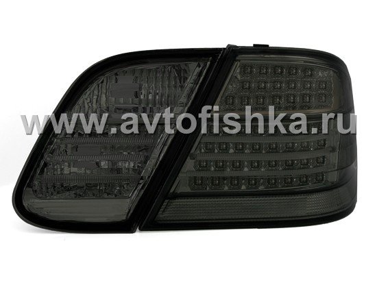 Mercedes W208 CLK (97-03) фонари задние, полностью тонированные светодиодные, комплект лев.+ прав.