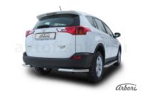 Защита заднего бампера "уголки" Arbori d57 TOYOTA RAV-4 2013-