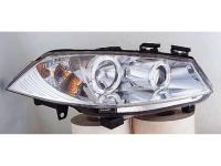 Renault Megane (03-) фары передние линзовые со светящимися ободками, хромированные