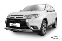 Защита переднего бампера Arbori d57 черная MITSUBISHI Outlander 2015-