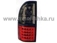 Toyota Land Cruiser Prado 90 (FJ90) (96-02) фонари задние светодиодные красно-тонированные с черным молдингом, комплект 2 шт.