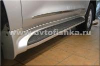Toyota Land Cruiser 200 (08-) пороги (подножки), с алюминиевым профилем, дизайн "Оригинал"