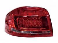 Audi A3 (09-) фонари задние светодиодные красно-хромированные, комплект 2 шт.