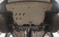 Kia Sorento (13–) Защита днища, из 4 частей, алюминий (V-все) на а/м без бок. подножек