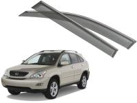 Lexus RX (03–09) Дефлекторы боковых окон с хромированным молдингом, OEM стиль