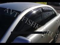 Дефлекторы боковых окон 4 части темные Toyota Avensis 2003-2008