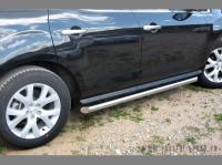 Mazda CX-7 пороги боковые, труба 76 мм