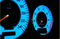 Mercedes W210 E (95 - 03) светодиодные шкалы (циферблаты) на панель приборов - дизайн 2