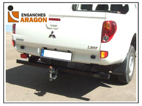 ТСУ на MITSUBISHI L-200 (без бампера, с противоподкатным брусом), 2006-2010, тип шара: G