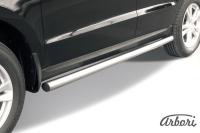 Защита штатных порогов Arbori d57 труба HYUNDAI SANTA-FE 2010-2012