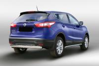Защита задняя 75х42 овальная,Nissan Qashqai 2014-, NQSH.75.5080