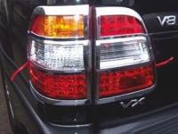 Toyota Land Cruiser 100 (03-07) накладки на задние фонари, хромированные