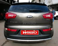 Kia Sportage (10-) защита заднего бампера из нержавеющей стали