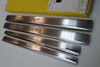 Volkswagen Caddy 3 (04-) накладки на внутренние пороги, к-кт 4шт.