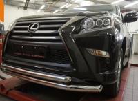 Lexus GX (13–) Защита переднего бампера двойная d 76/60 мм, нерж.