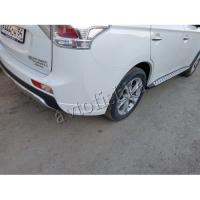 Mitsubishi Outlander 3 (12 – 14) клыки заднего бампера Broomer Design