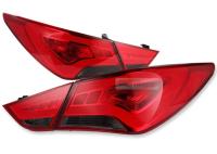 Hyundai Sonata YF (10-) задние светодиодные фонари, красно-тонированные, комплект 2 шт.