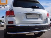 Toyota Highlander (10–13) Защита заднего бампера одинарная d 60 мм, нерж.