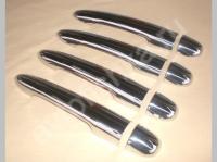 Renault Megane 2 (2004-) накладки на ручки дверей из нержавеющей стали, 4 шт.