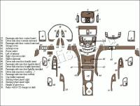 Декоративные накладки салона Honda Accord 2003-2007 полный набор, ручной A/C Control, без навигации система, 4 двери