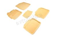 Toyota Camry (12–/14–) Коврики салона текстильные 3D, бежевые