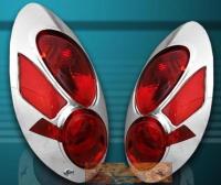 Chrysler PT Cruiser (01-05) фонари задние красно-хромированные, дизайн Altezza, комплект 2 шт.
