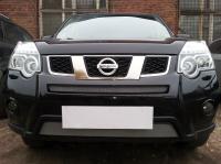 Nissan X-Trail (11–13) Защита радиатора, хром, середина
