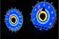 Toyota Supra MK4 светодиодные шкалы (циферблаты) на панель приборов - дизайн 2