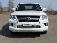 Lexus LX (12–) Защита передняя нижняя овальная (длинная) 75х42 мм