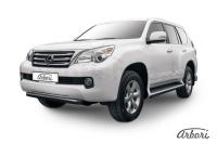 Защита переднего бампера Arbori d76 короткая черная LEXUS GX-460 2010-2013