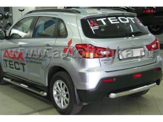 Mitsubishi ASX (10-) защита заднего бампера, труба 70 мм