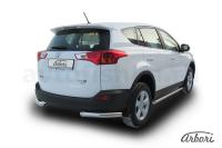 Защита заднего бампера "уголки" Arbori d76 TOYOTA RAV-4 2013-
