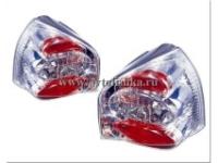 Audi A3 (96-02) фонари задние красно-белые прозрачные, комплект 2 шт.