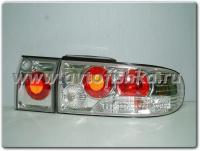 Mitsubishi Lancer (91-96) фонари задние красно-хромированные, дизайн Altezza, комплект лев.+прав.