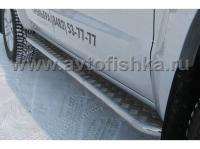 Volkswagen Amarok (10-) пороги боковые, труба 42 мм с листом
