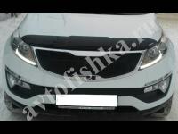 Дефлектор капота тeмный с надписью Kia Sportage 2010-