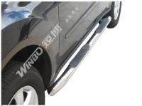 Mercedes-Benz W164 ML (05-) пороги боковые, труба 76 мм из нержавеющей стали