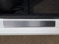 Hyundai Solaris (14–) Накладки на пороги (лист шлифованный с логотипом)