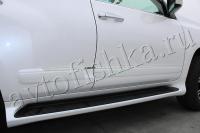 Toyota Land Cruiser Prado 150 (10-) пластиковые пороги подножки боковые, белый перламутр, стиль Lexus