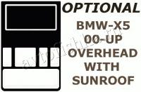 Декоративные накладки салона BMW X5 2000-2006 Overhead Console, с Sunroof