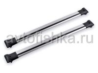Nissan Qashqai, +2 (2006-2013) эродинамические перекладины для продольных рейлингов крыши, серебристые поперечины