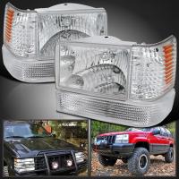 Jeep Grand Cherokee 1993-1998 передние фары штатные хром
