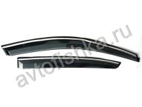 Honda Accord (2007-) дефлекторы окон тонированные с хромированным молдингом