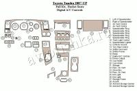 Декоративные накладки салона Toyota Tundra 2007-н.в. полный набор, Bucket Seats, авто AC Control