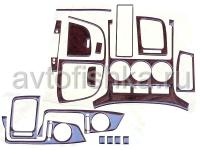 Hyundai H1 (2008-) накладки в салон под дерево с механической коробкой, комплект 17 предметов.