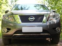 Nissan Pathfinder (14–) Защита радиатора Premium, чёрная, низ