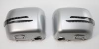 Mercedes G-class W463 (90-02) корпуса боковых зеркал серебристые, поворотники дизайн СТРЕЛА