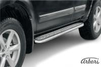 Защита штатных порогов Arbori d57 с листом NISSAN PATHFINDER 2010-2014